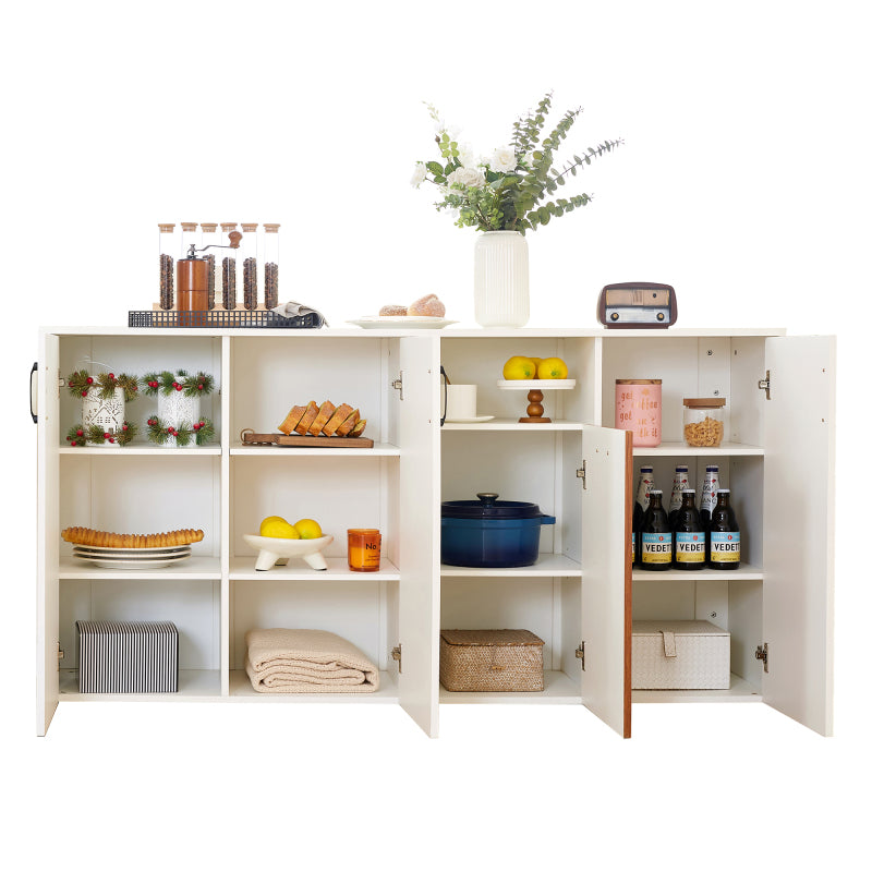 Sideboard Schrank freistehender Holzschrank Holzschrank Küche Zuhause Wohnzimmer weiß