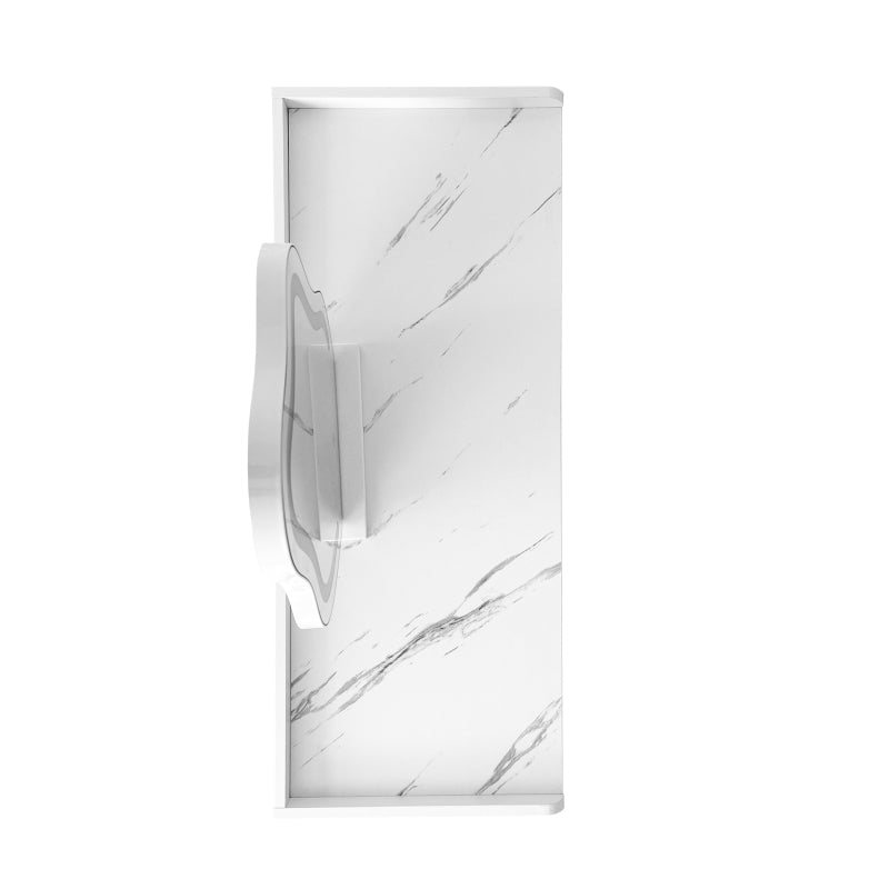 Schminktisch mit LED-Spiegel und Beleuchtung - Weißes Schminktisch-Set für Schlafzimmer mit drei geräumigen Schubladen und einer Tür (ohne Hocker)