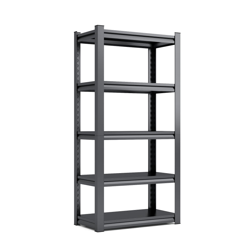 H160cm 5-Etagen Metallregal 650kg Tragkraft,Industrielles Schwerlastregal aus Stahl,Höhenverstellbar für Garage, Lager & Haushalt,Holzfreies Design, kratzgeschützt, H160cm × B80cm × T40cm