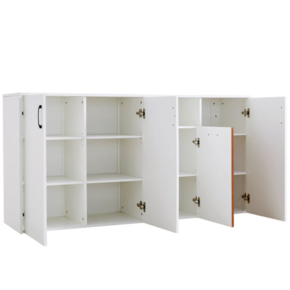 Sideboard Schrank freistehender Holzschrank Holzschrank Küche Zuhause Wohnzimmer weiß