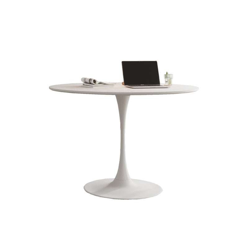 47.24"Modern Round Dining Table,Four Patchwork Tabletops with White Color Solid Wood Grain Table Top,Metal Base Dining Table, End Table Leisure Coffee Table