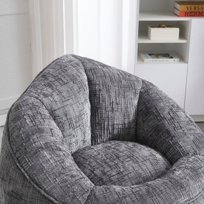 Sitzsack Sofa Stuhl für Erwachsene mit Fußstütze, Grau