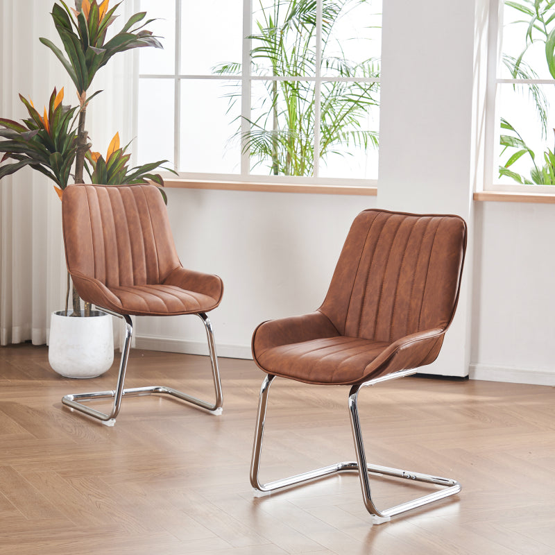 Sorgfältig ausgewählte Küche Wohnzimmer Esszimmer Stühle aus Kunstleder Material für leichtere Wartung! (Satz von 2)