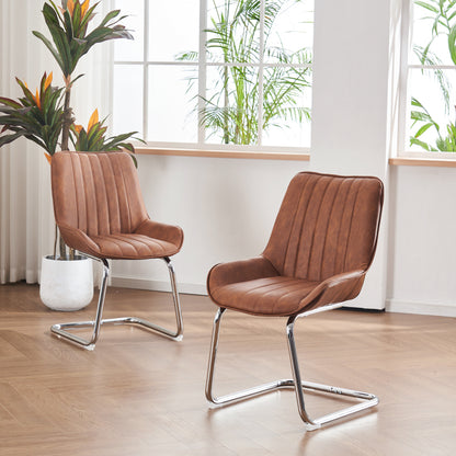 Sorgfältig ausgewählte Küche Wohnzimmer Esszimmer Stühle aus Kunstleder Material für leichtere Wartung! (Satz von 2)