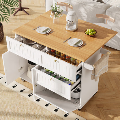Moderne Kücheninsel, Küchenschrank, buffetschrank, Speisewagen mit Holzmaserung, buffetschrank, Multifunktionale Esstisch mit Speicherraum, Speisewagen mit Stretchfunktionsschränken, weiß