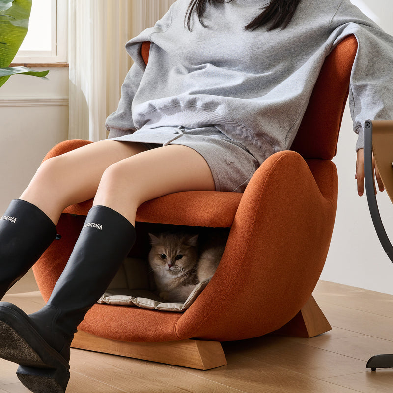 Designer-Loungesessel im Walhai-Look – haustierfreundlicher Loungesessel, bietet Katzen und kleinen Hunden einen Rückzugsort,anti-Katzen-Kratz-Stoff