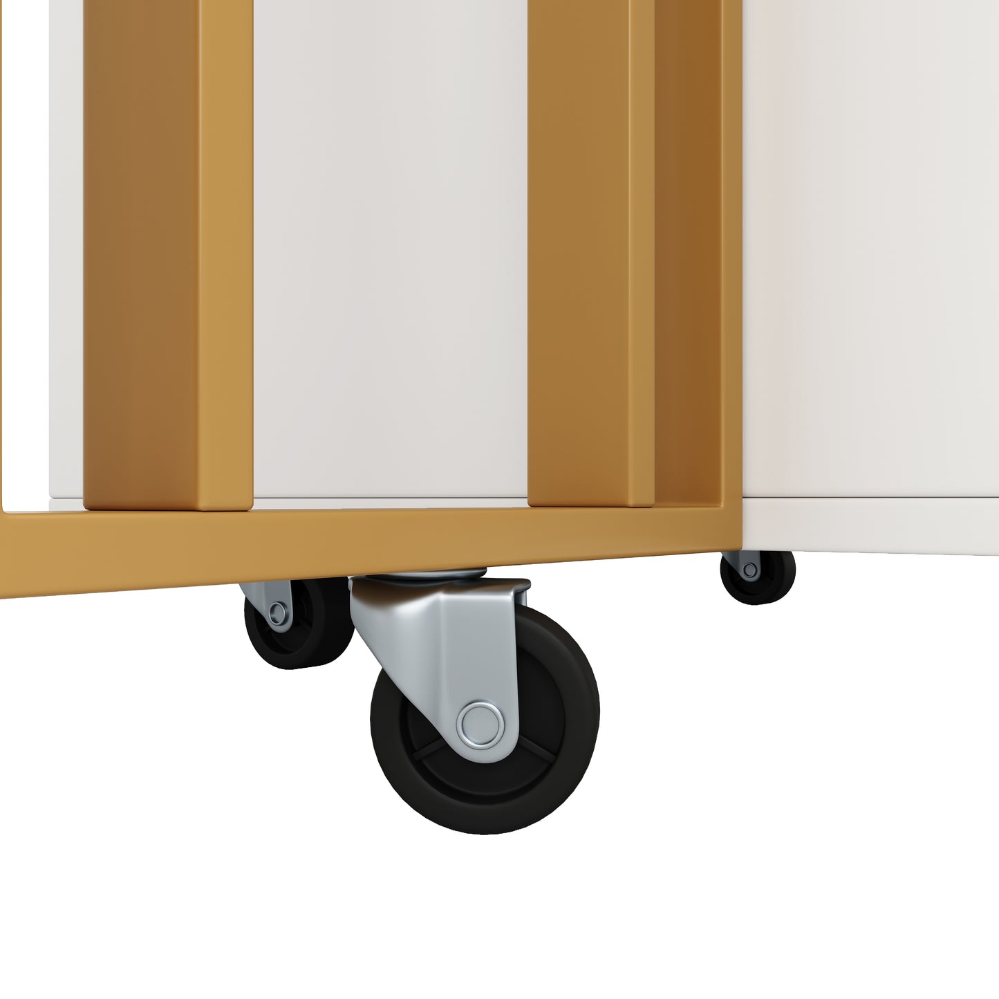 Tragbarer Esstisch, klappbare Tischplatte, marmorierte Tischplatte, geeignet für Esszimmer, Wohnzimmer, verstellbare Trennwände, große Ablagefächer, 6 Rollen (2 feststellbar), goldene Tischbeine