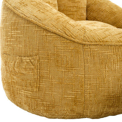 Sitzsack Sofa Stuhl für Erwachsene mit Fußstütze, Gelb