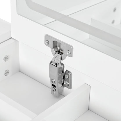 Drehbarer Schminktisch mit LED-Beleuchtung, weiß