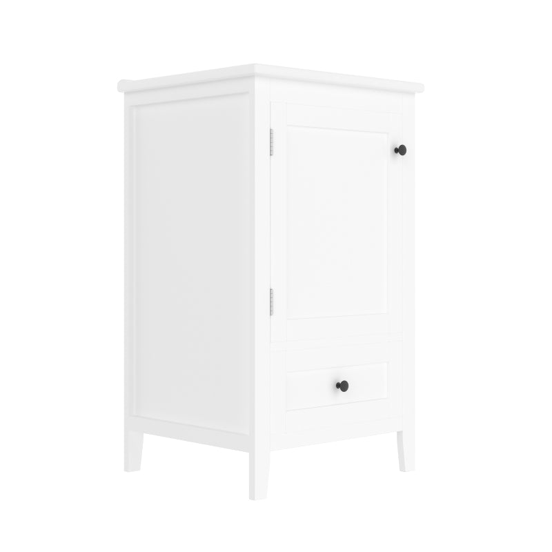 51x46x85cm Bodenstehender Badezimmerschrank mit Waschbe, Waschtisch,komplett lackiert, Türablage, geräuschlose Schublade mit großem Fassungsvermögen, verstellbares Regal, Keramikwaschbecken, weiß