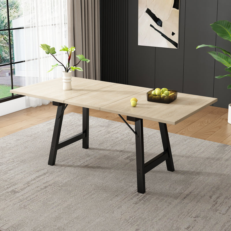 Holzfarbener Teleskop-Esstisch 140/180*80 cm, Natur