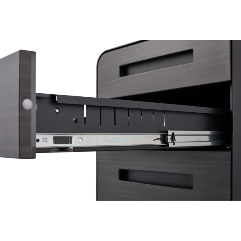 3 Drawer Mobile File Cabinet Under Desk Office,Simple Style Versatile Storage Cabinet for Legal/Letter/A4 Files, 5 Wheel Design Anti-Tilting Cold Rolled Steel Waterproof Moisture-Proof Black