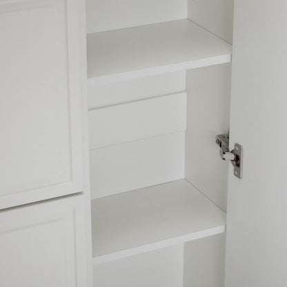 Moderne Schuhschrank, mit verstellbaren Regalen, goldenen Griffen, 2 Schubladen, Klappschuhschrank und 2 Türen, weiß