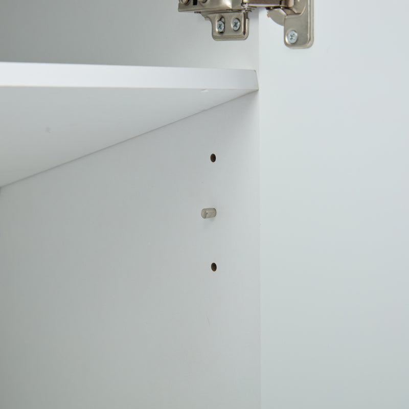 Moderner Paar-Tür-Schuhschrank, Foyer-Schrank-Speicher-Organisator-Schuhschrank, MDF-Schuhschrank, 3-stufiger Schuhschrank weiß, offene untere Schublade, 75*35*110cm, Tragfähigkeit 20KG