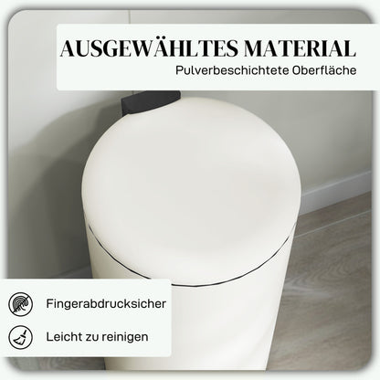 Mülleimer 30 L Treteimer Kosmetikeimer Abfalleimer mit Deckel und Fußpedal, Müllbehälter mit Inneneimer, für Wohnzimmer, Büro
