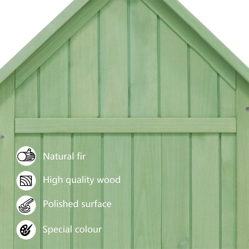Gerätehaus Gartenschrank Geräteschuppen Geräteschrank, BxT: 118x54 cm, 118 x 54 x 173 cm (BxTxH), wetterfest, Holz, Grünes, PVC-Dach (Set, 1 St., 1 x Geräteschrank)