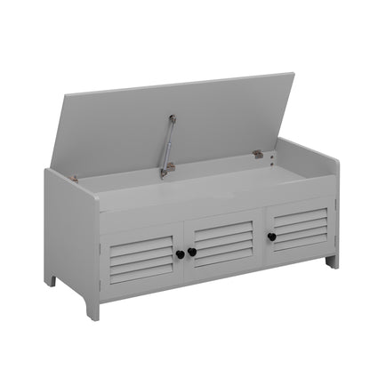 Moderne schuhbank mit sitzfläche, Eingangsbereich, Wohnzimmer, flurmöbel,  Grau