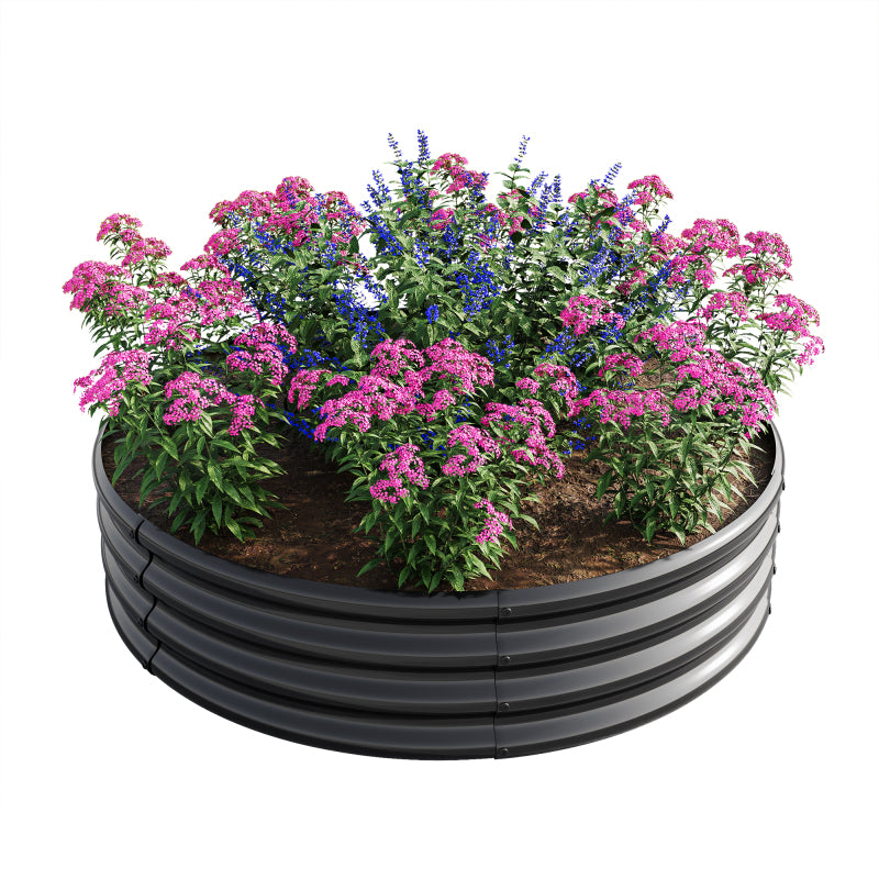 Verzinkt erhöhte Gartenbett, Pflanzer erhöhte Gartenbetten im Freien, Runde Freiheit erhöhte Gartenbetten für Gartenbau Gemüse, Früchte, Blumen