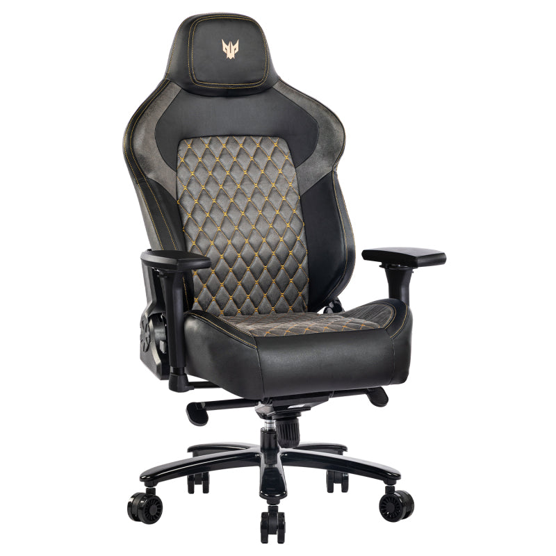 Gaming Stuhl 200KG Belastbarkeit Bürostuhl 200KG Verstellbare Armlehne 4D Gamer Stuhl mit Lendenwirbelstütze Chefsessel Ergonomischer Schreibtischstuhl