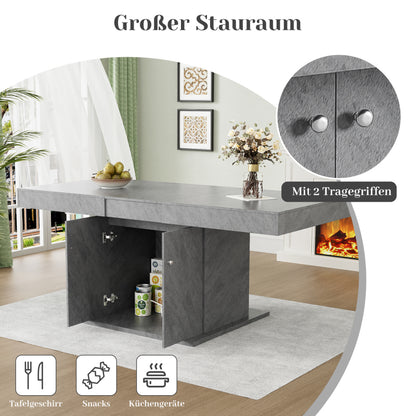 Ausziehbarer Esstisch, L140/180*W80*H76cm, Betonoptik