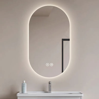 60*90cm Smart Wall Mounted LED Touch Screen Anti-fog Mirror Bathroom Mirror, Barber Shop Mirror