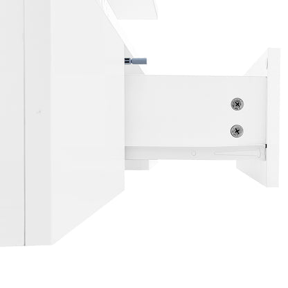 Couchtisch, Tisch mit Schubladen, Hochglanzlackierung, Beistelltisch mit zwei Ablageebenen. Mit LED-Licht