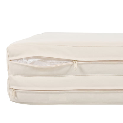 Gartenlounge-Set, Rattanzelt, geeignet für 2–4 Personen, inklusive aller Sitzkissen und Kissen, graues Rattan, beiger Türvorhang, Sitzkissen mit Reißverschluss, daher abnehmbar und waschbar