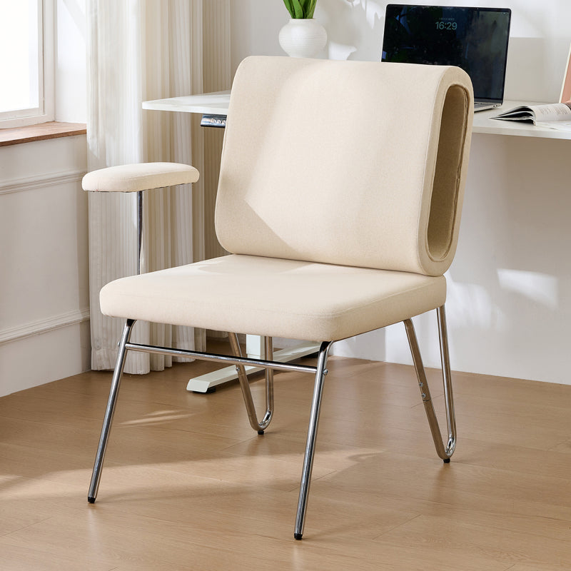 Bürostuhl mit integriertem Katzenbett - Haustierfreundlicher Stuhl, kratzfestes Material, breite Sitzfläche, austauschbare Armlehnen, menschenfreundliches Design, Katzenbett in der Rückenlehne, Beige