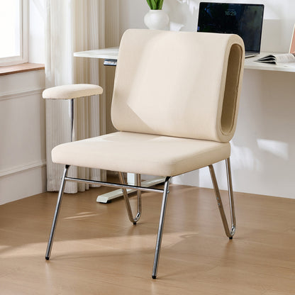 Bürostuhl mit integriertem Katzenbett - Haustierfreundlicher Stuhl, kratzfestes Material, breite Sitzfläche, austauschbare Armlehnen, menschenfreundliches Design, Katzenbett in der Rückenlehne, Beige