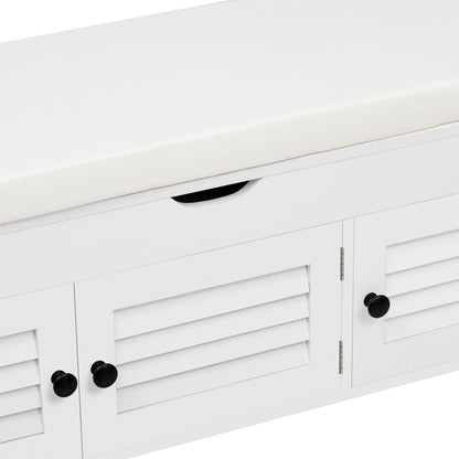 Moderne schuhbank mit sitzfläche, Eingangsbereich, Wohnzimmer, flurmöbel, Weiß