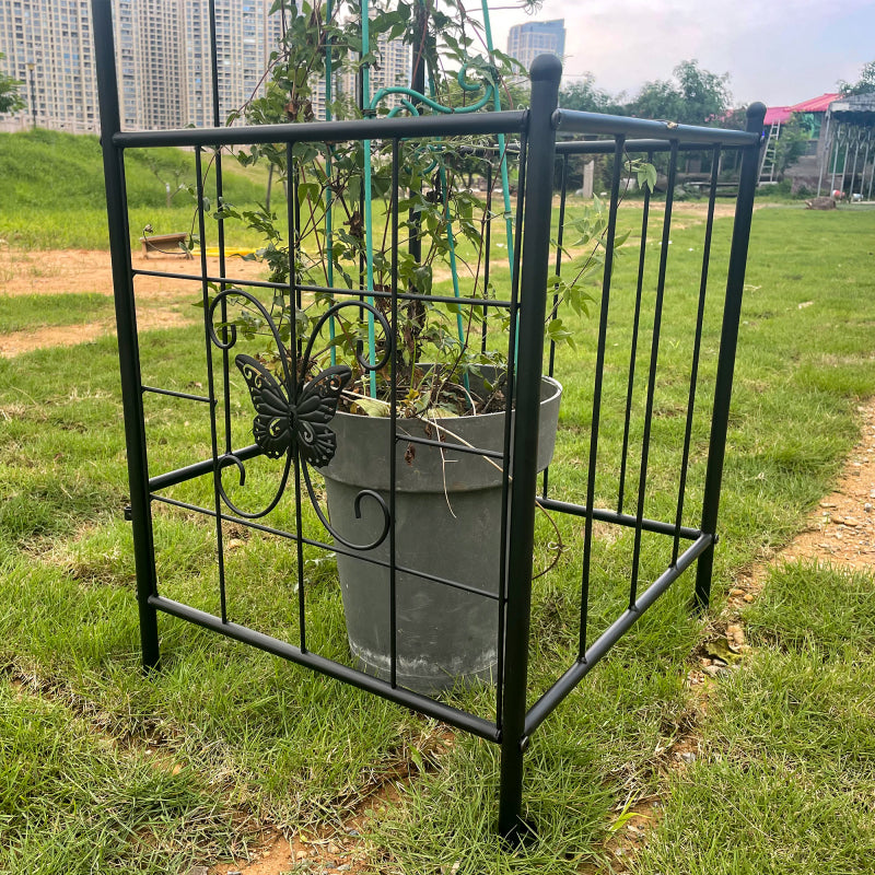 Gartenbogen Arbor Trellis für Kletterpflanzen, langlebige Metall Gartenbogen Outdoor Hochzeitsbogen, für Hochzeitszeremonie Party Pflanze Klettern Rose Reben Rasen Innenhof Schwarz, 7.15ft
