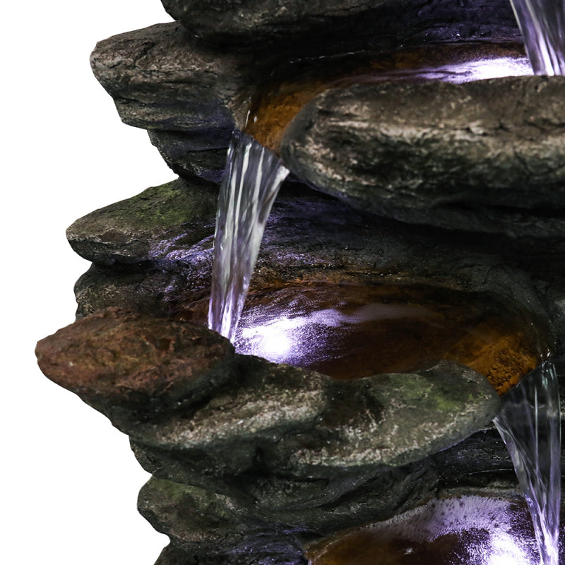 40inches High Outdoor Rock Water Fountain for Home Garden Decor