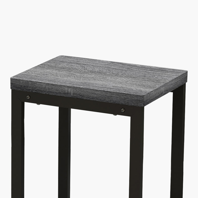 148CM Modern Design Kitchen Dining Table, Pub Table, Long Dining Table Set with 3 Stools;148CM Modernes Design Küche Esstisch, Kneipentisch, Langer Esstisch Set mit 3 Hockern, Einfache Montage, Grau