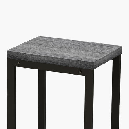 148CM Modern Design Kitchen Dining Table, Pub Table, Long Dining Table Set with 3 Stools;148CM Modernes Design Küche Esstisch, Kneipentisch, Langer Esstisch Set mit 3 Hockern, Einfache Montage, Grau