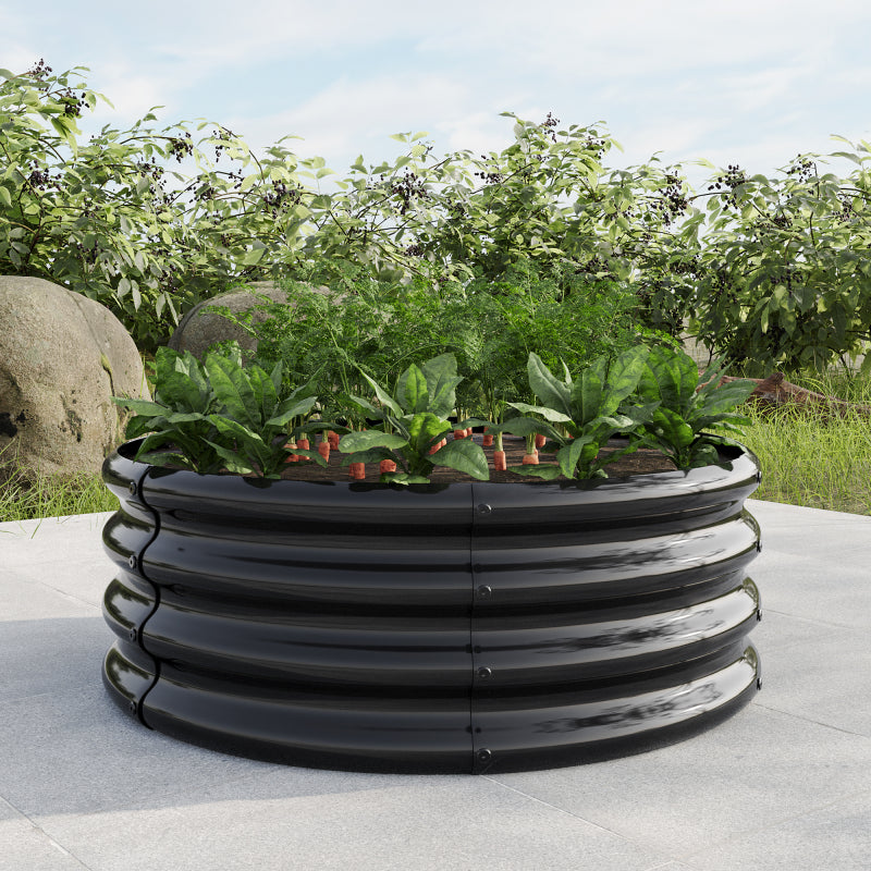Verzinkt erhöhte Gartenbett, Pflanzer erhöhte Gartenbetten im Freien, Runde Freiheit erhöhte Gartenbetten für Gartenbau Gemüse, Früchte, Blumen