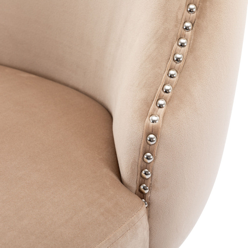 4-Fußstuhl, Stuhl Beige Samt Esszimmerstuhl, mit Knopfsteppung, Gestell aus Massivholz, Beige(Set, 4 St)