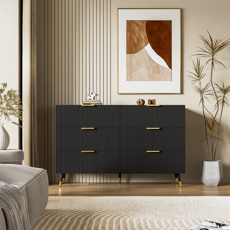 Elegantes Sideboard mit modernem Design, Kommode mit Schubladen und viel Stauraum