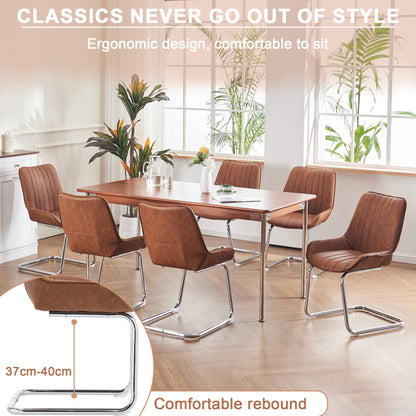 Sorgfältig ausgewählte Küche Wohnzimmer Esszimmer Stühle aus Kunstleder Material für leichtere Wartung! (Satz von 2)