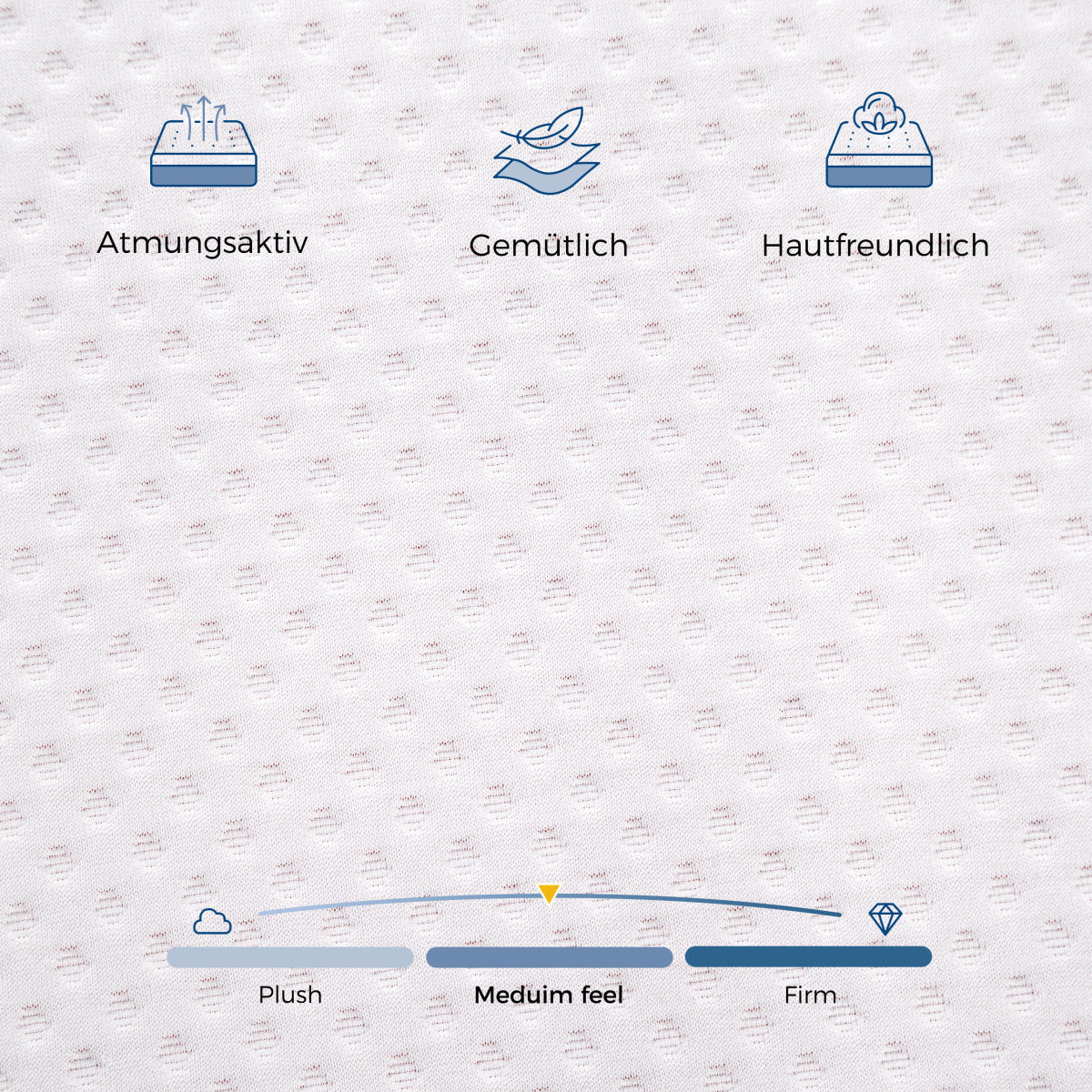 Schaummatratze 90x200 cm, Wendbar H3/H4, 20 cm hoch, Öko-TEX zertifiziert