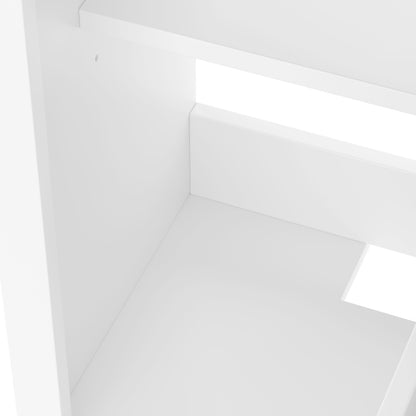 51x34x83cmBodenstehender Badezimmerschrank, Waschtisch, Waschtisch,komplett lackiert, Türregale, verstellbare Regale, integriertes Keramikwaschbecken, geeignet für kleine Räume, weiß