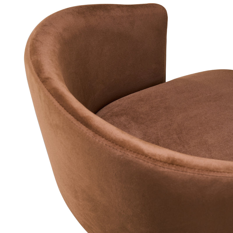 Moderner drehbarer höhenverstellbarer Barhocker, moderner Barhocker für Küche, Bar und Restaurant Theken, Hubhocker mit Rückenlehne und goldener Fußstütze (brown.Set of 2)