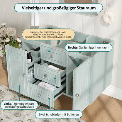 Hängender Waschtisch, Moderner Stil,Badmöbel für Badezimmer, Grün