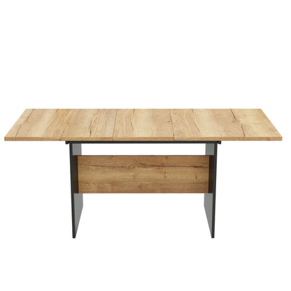 Erweiterbarer Esstisch 140/180*80cm, Holzmaserung Rechteckiger Esstisch