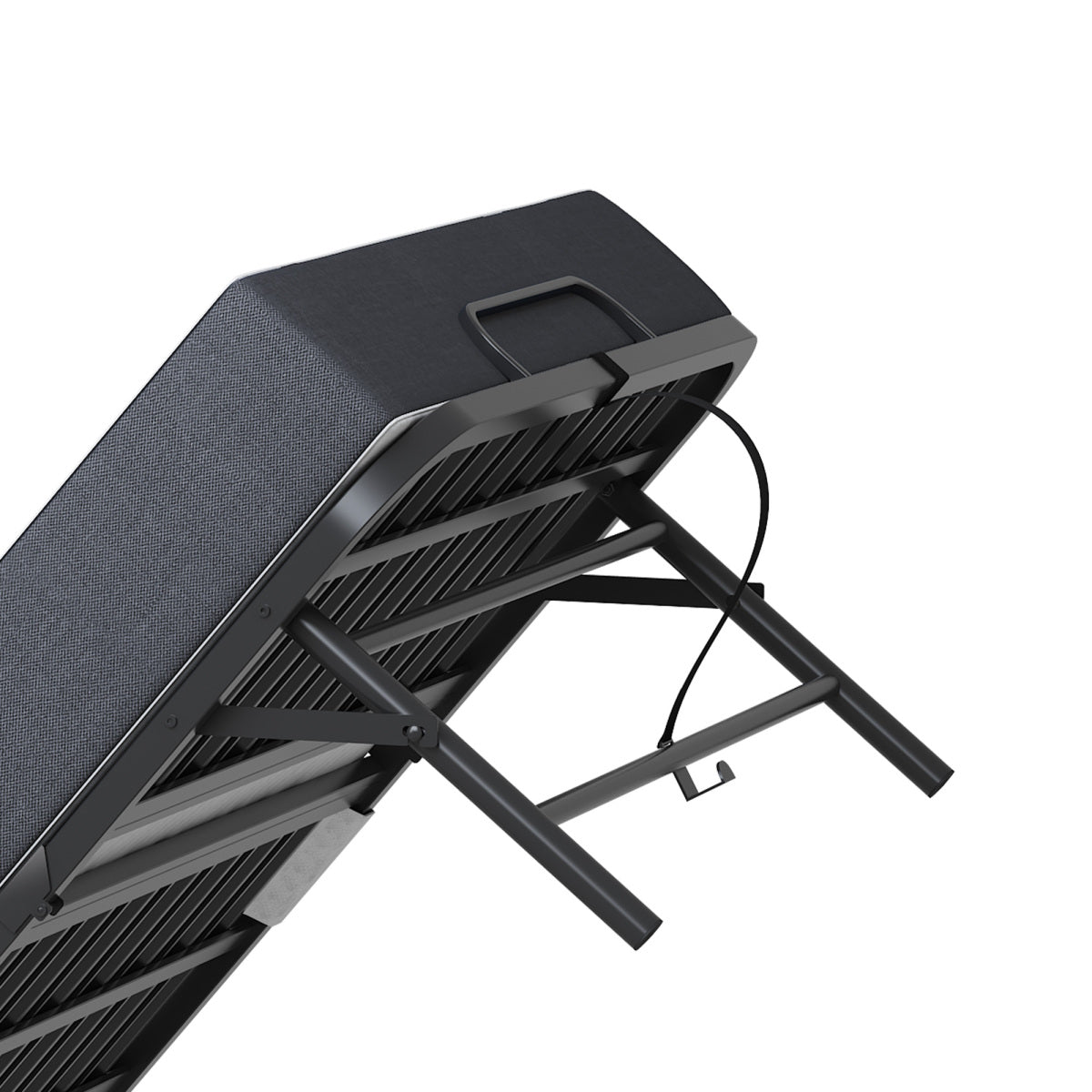 190 × 96 cm Klapp-Twin-Bett mit 9,5 cm Memory-Foam-Matratze, tragbares Gästebett/Rollbett, stabiler Metallrahmen