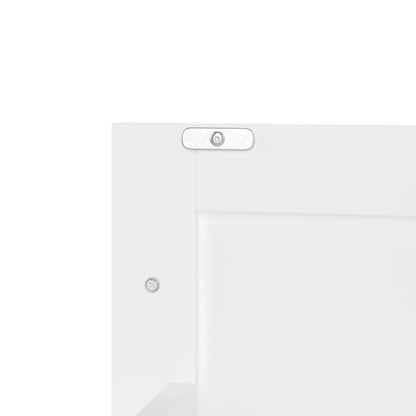76x46x83,5cm Bodenstehender Badezimmerschrank mit Waschbecken, Waschtisch, komplett lackiert, Türregal, drei geräuschlose Schubladen, integriertes Keramikwaschbecken, weiß