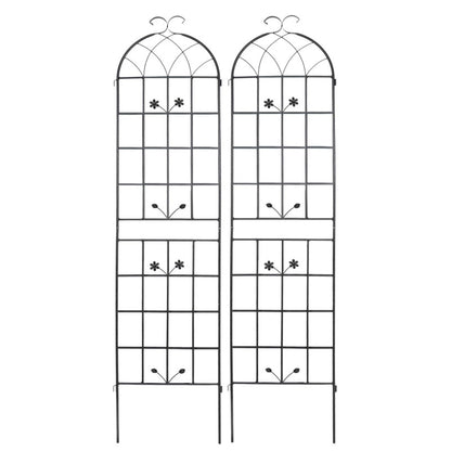Metall Garten Gitter, 2 Pack Metallgitter für Kletterpflanzen, Indoor / Outdoor Pflanze Gitter für Topfpflanzen, Hauspflanzen, Kletterreben, Blumen und Gemüse, Rasen Garten Zaun Dekor Bildschirm