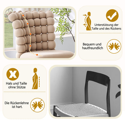 Esszimmerstuhl 2er Set Samt, Schwarz-Metallbeine, Modern Luxus, Camel