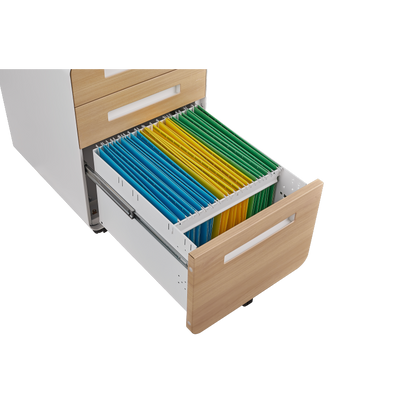 3 Drawer Mobile File Cabinet Under Desk Office,Simple Style Versatile Storage Cabinet for Legal/Letter/A4 Files, 5 Wheel Design Anti-Tilting Cold Rolled Steel Waterproof Moisture-Proof White