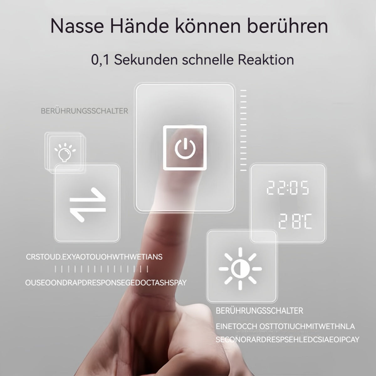 LED Standspiegel 163x54 cm – dimmbar, Aluminiumrahmen, 3 Lichtfarben, Wand- & Bodenmontage, Schwarz