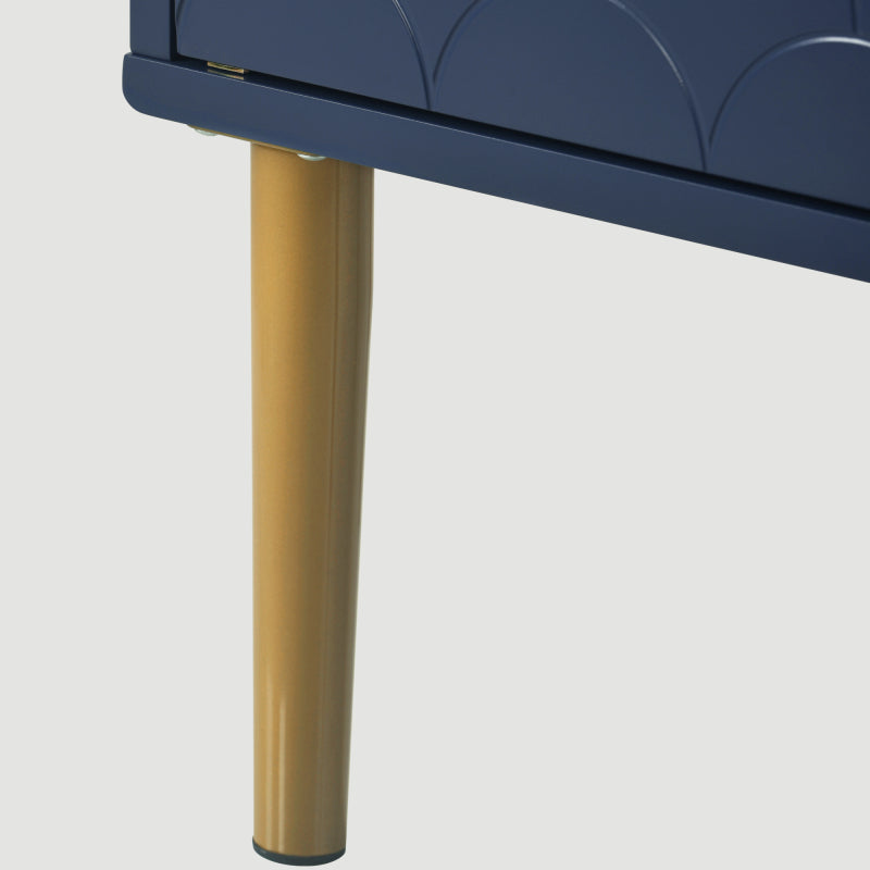 2er Set Nachttisch,Nachtschrank Beistelltisch,Marineblau, Sofatisch passend zu jedem Bett & Schlafzimmer - H50/B35/T35 cm
